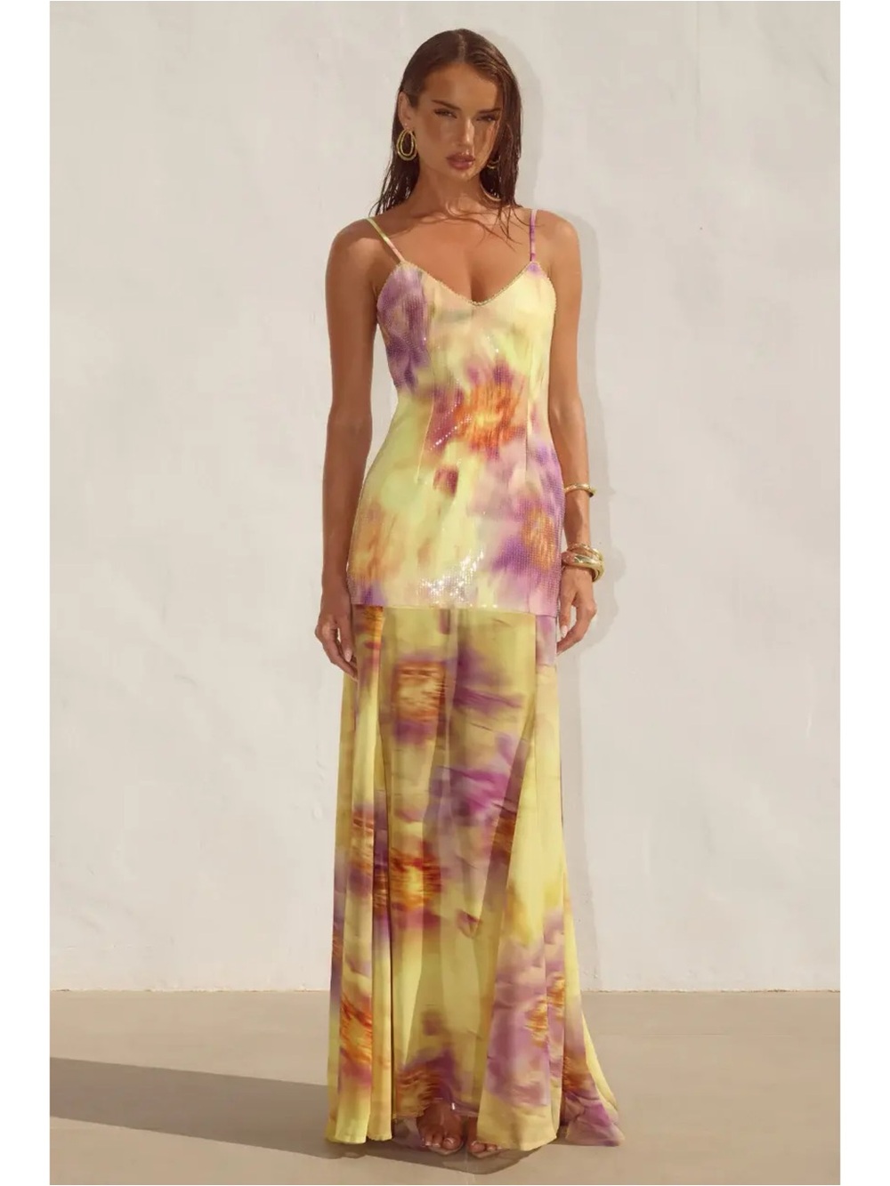 Runaway The Label TULIA LOW BACK MAXI DRESS - SURI Yellow XS